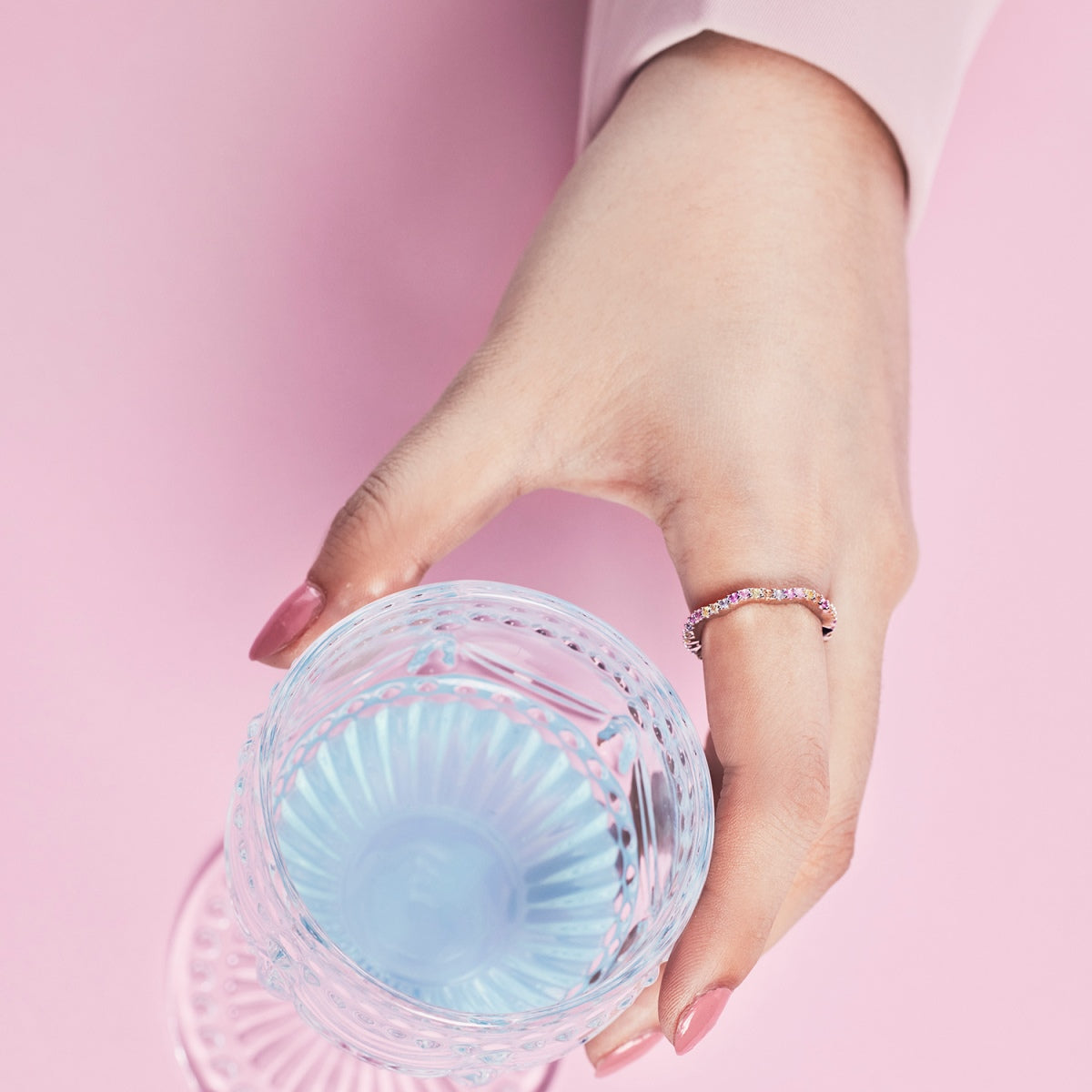 [Everoly JW]Dainty Colorful Round Cut Party Ring