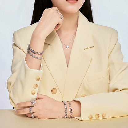 [Everoly JW]Delicate Colorful Multi Cut Party Bracelet