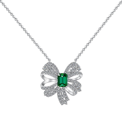 [Everoly JW]Luxurious Flower Shape Emerald Cut Necklace