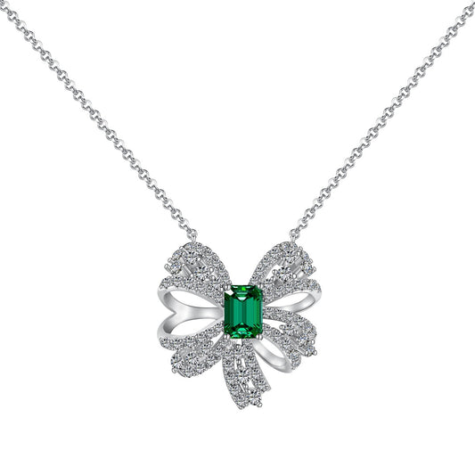 [Everoly JW]Luxurious Flower Shape Emerald Cut Necklace