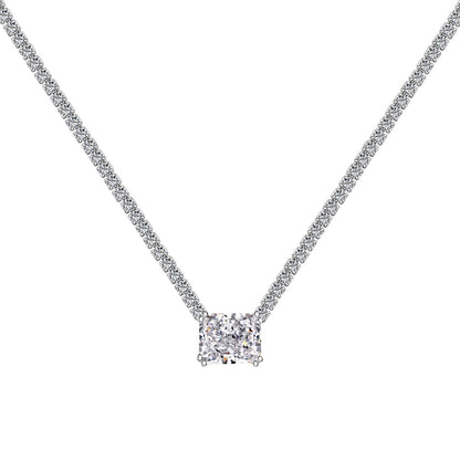 [Everoly JW]4.0 Carat Elegant Radiant Cut Necklace