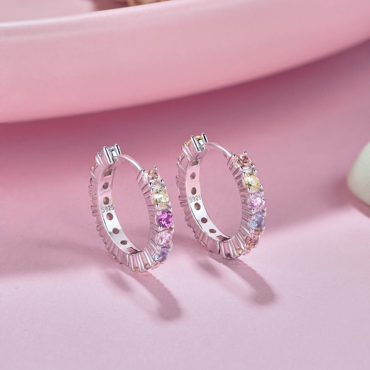 [Everoly JW]Radiant Colorful Round Cut Earrings