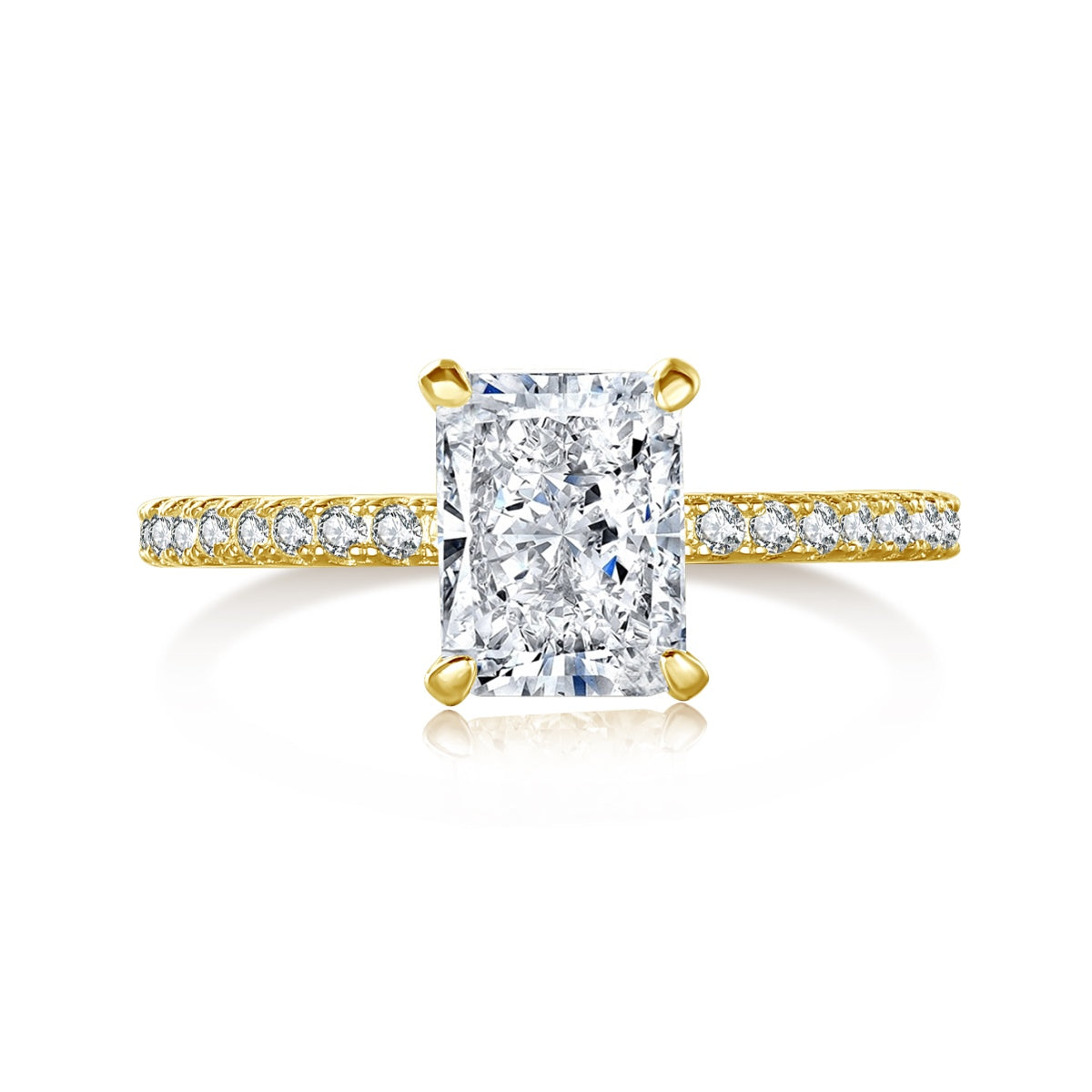 [Everoly JW]2.0 Carat Dazzling Sparkling Radiant Cut Party Ring