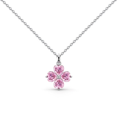 [Everoly JW]Heart-Shaped Four-Leaf Clover Bead Necklace