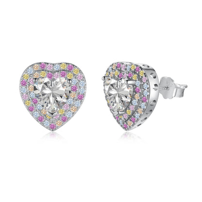 [Everoly JW]Dazzling Heart Shape Lover Earrings
