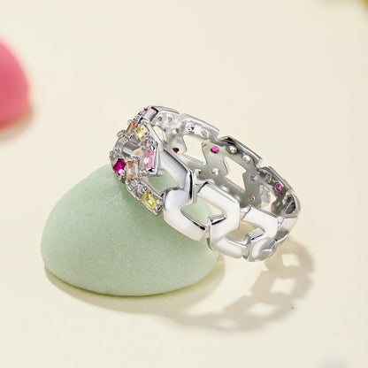 [Everoly JW]Sparkling Vibrant Emerald Cut Daily Ring