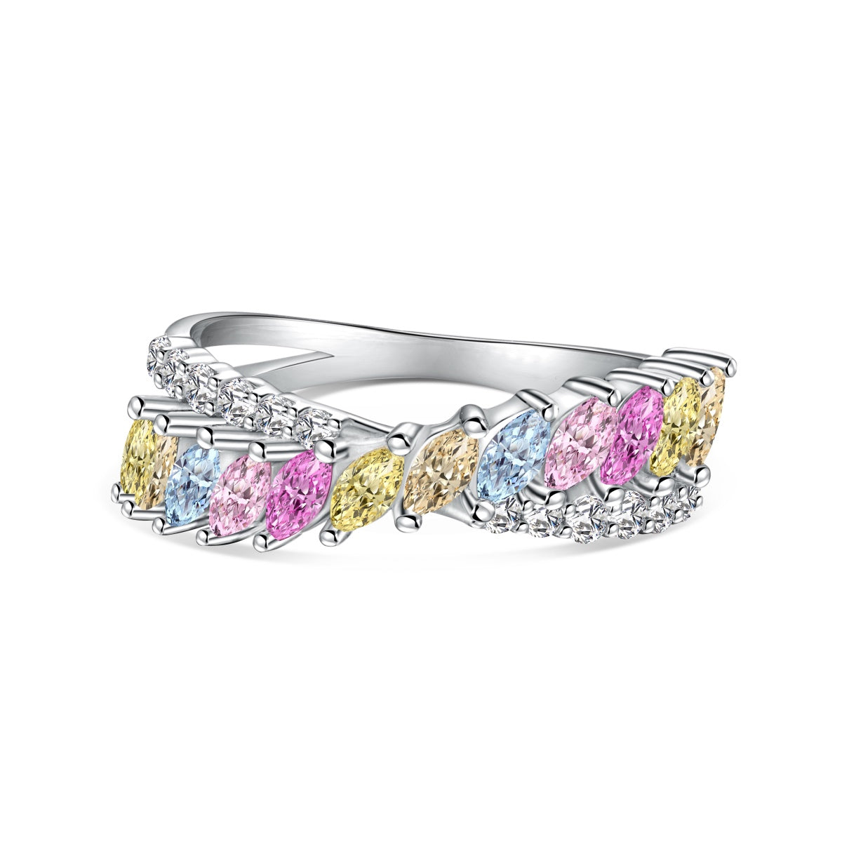 [Everoly JW]Unique Colorful Marquise Cut Daily Ring