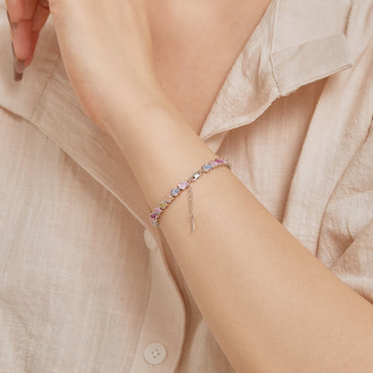 [Everoly JW]Ornate Colorful Flower Shape Party Bracelet