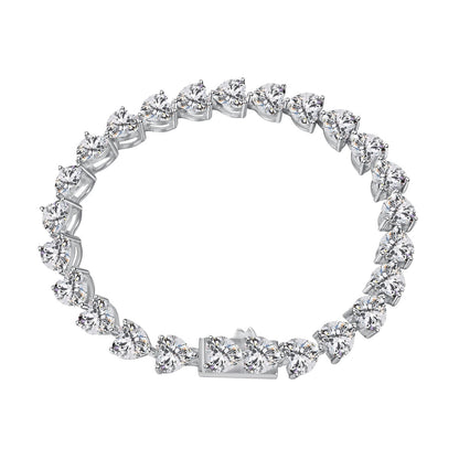 [Everoly JW]0.75 Carat Elegant Romantic Heart Shape Lover Bracelet