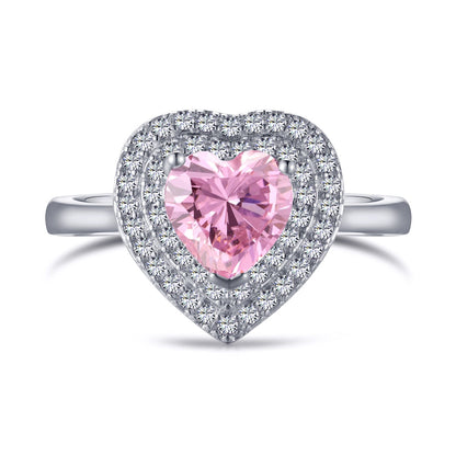 [Everoly JW]Delicate Ebullient Heart Shape Wedding Ring