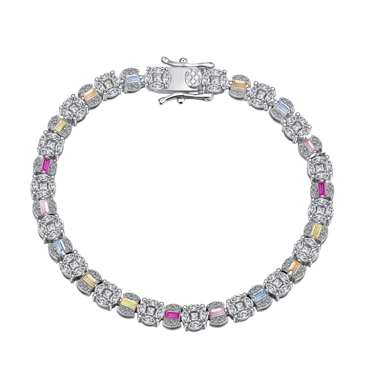 [Everoly JW]Dazzling Radiant Multi Cut Daily Bracelet