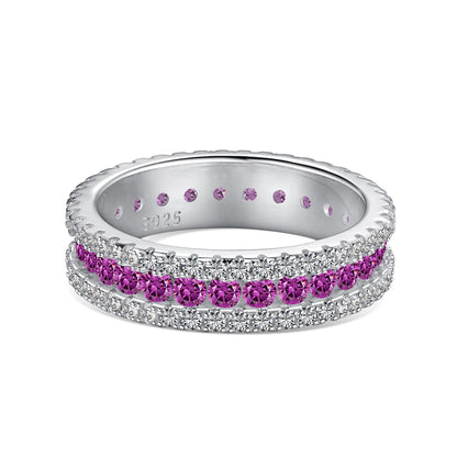 [Everoly JW]Delicate Colorful Round Cut Daily Ring