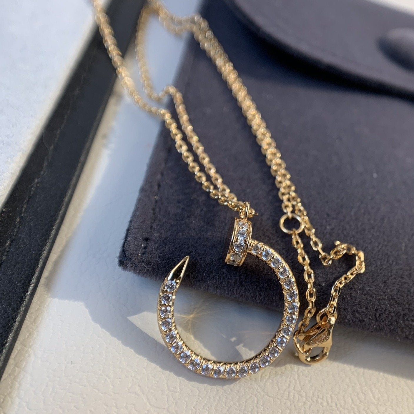 [Everoly JW]JUSTE NECKLACE PINK GOLD DIAMONDS