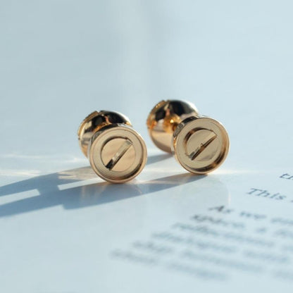 [Everoly JW]LOVE EARRINGS PINK GOLD 10MM