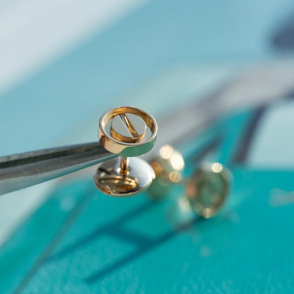 [Everoly JW]LOVE EARRINGS PINK GOLD 10MM