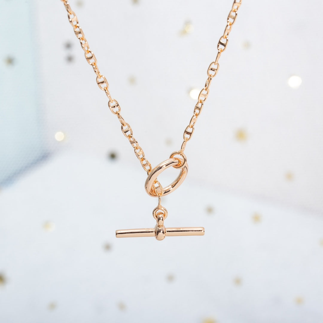 [Everoly JW]ECHAPPEE NECKLACE PINK GOLD