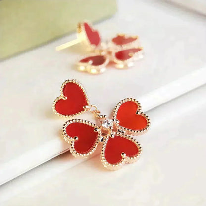 [Everoly JW]SWEET CLOVER CARNELIAN EARRINGS