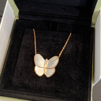 [Everoly JW]BUTTERFLY GOLD MOP DIAMOND NECKLACE