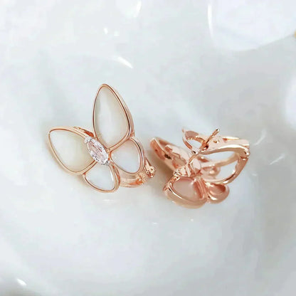 [Everoly JW]BUTTERFLY MOP DIAMOND EARRINGS