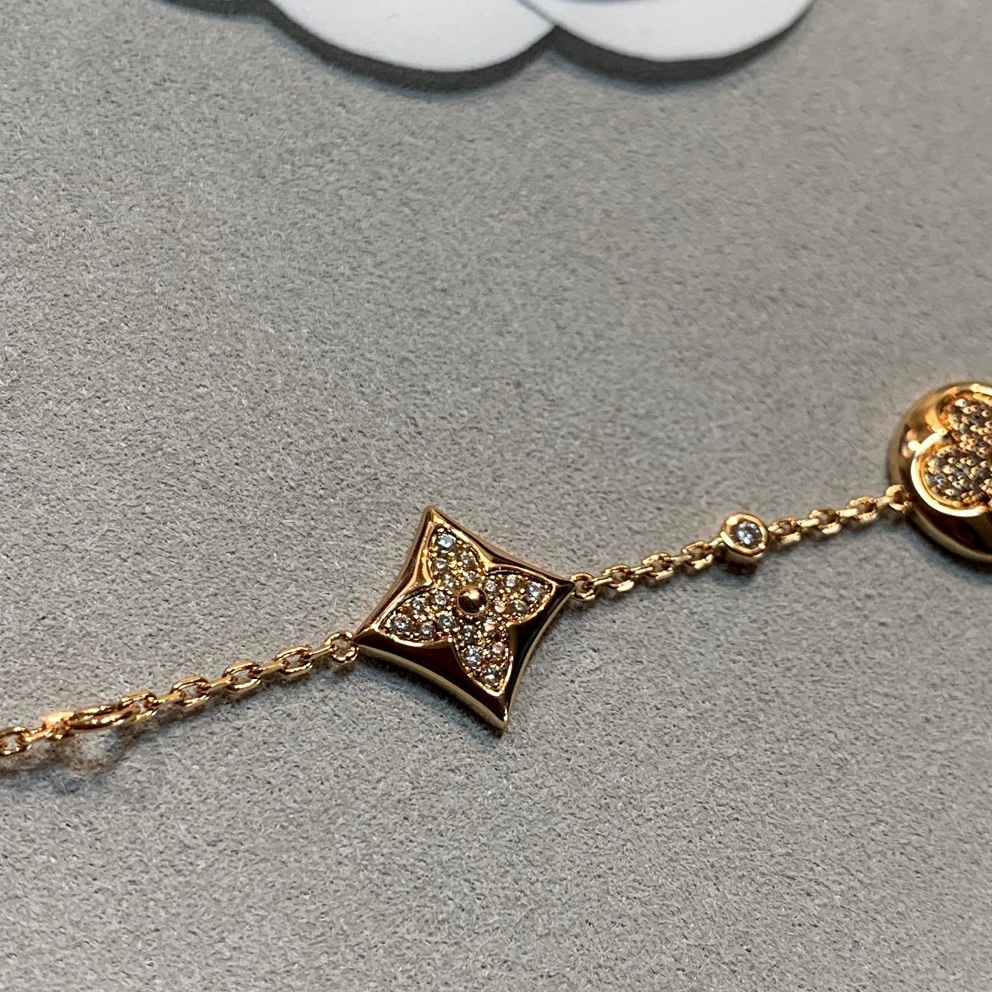 [Everoly JW]STAR AND SUN 4 MOTIFS GOLD DIAMONDS BRACELET