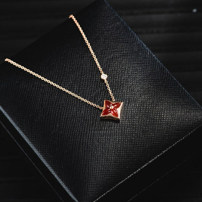[Everoly JW]STAR NECKLACE PINK GOLD 1 DIAMOND