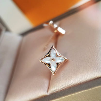 [Everoly JW]STAR MOP PINK GOLD EARRINGS