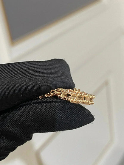 [Everoly JW]CLOVER 15MM DIAMOND RHODONITE NECKLACE