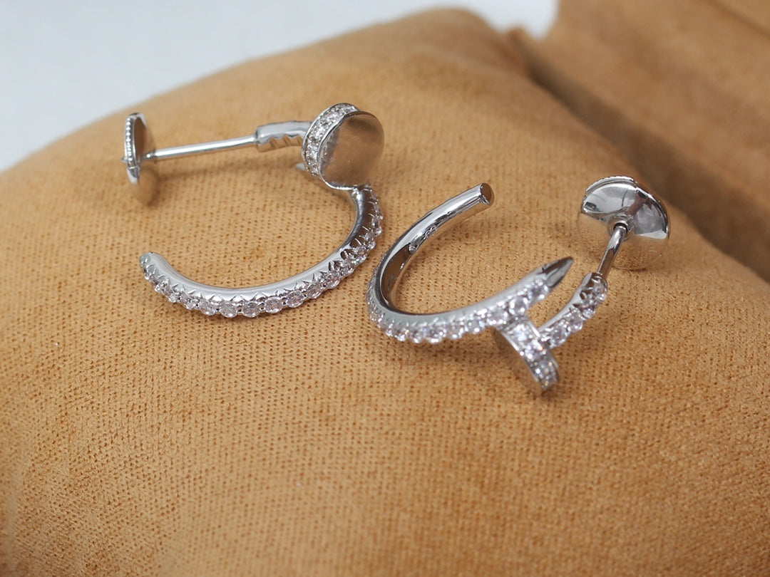 [Everoly JW]JUSTE EARRINGS 12.75MM SILVER DIAMOND