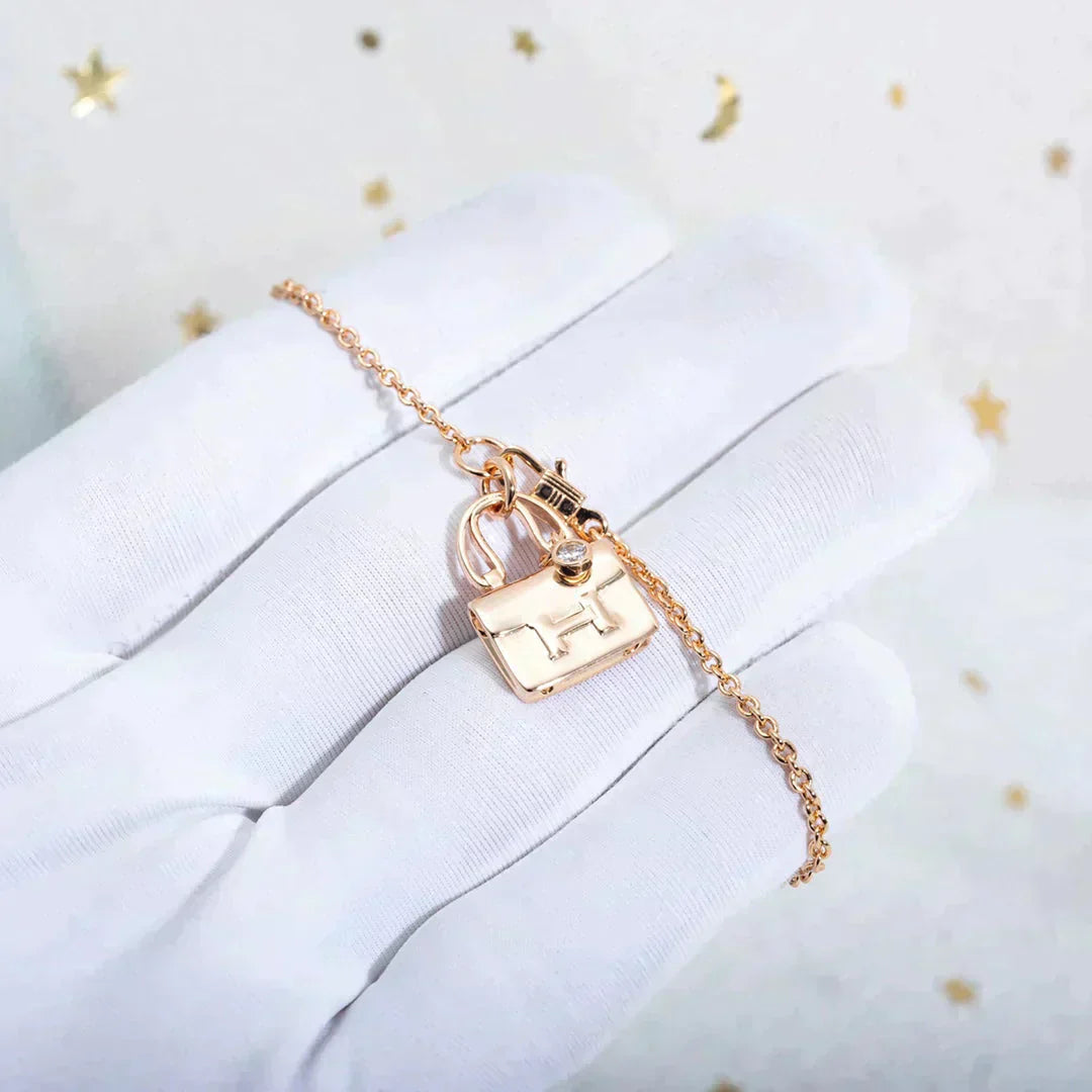 [Everoly JW]AMULETTE PEDANT ROSE GOLD NECKLACE