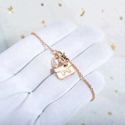 [Everoly JW]AMULETTE PEDANT ROSE GOLD NECKLACE
