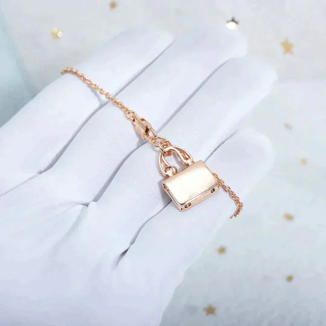 [Everoly JW]AMULETTE PEDANT ROSE GOLD NECKLACE