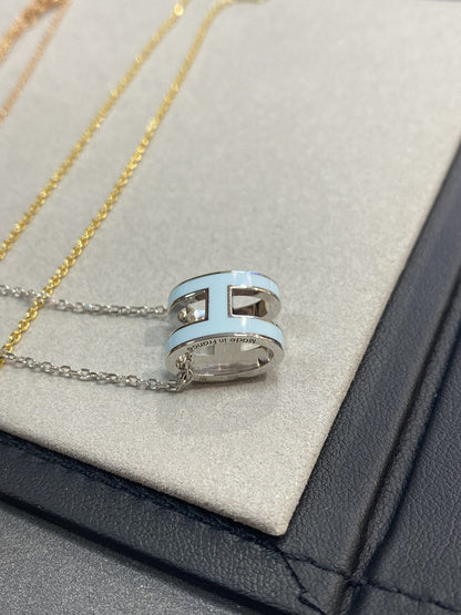 [Everoly JW]POP H LIGHT BLUE NECKLACE