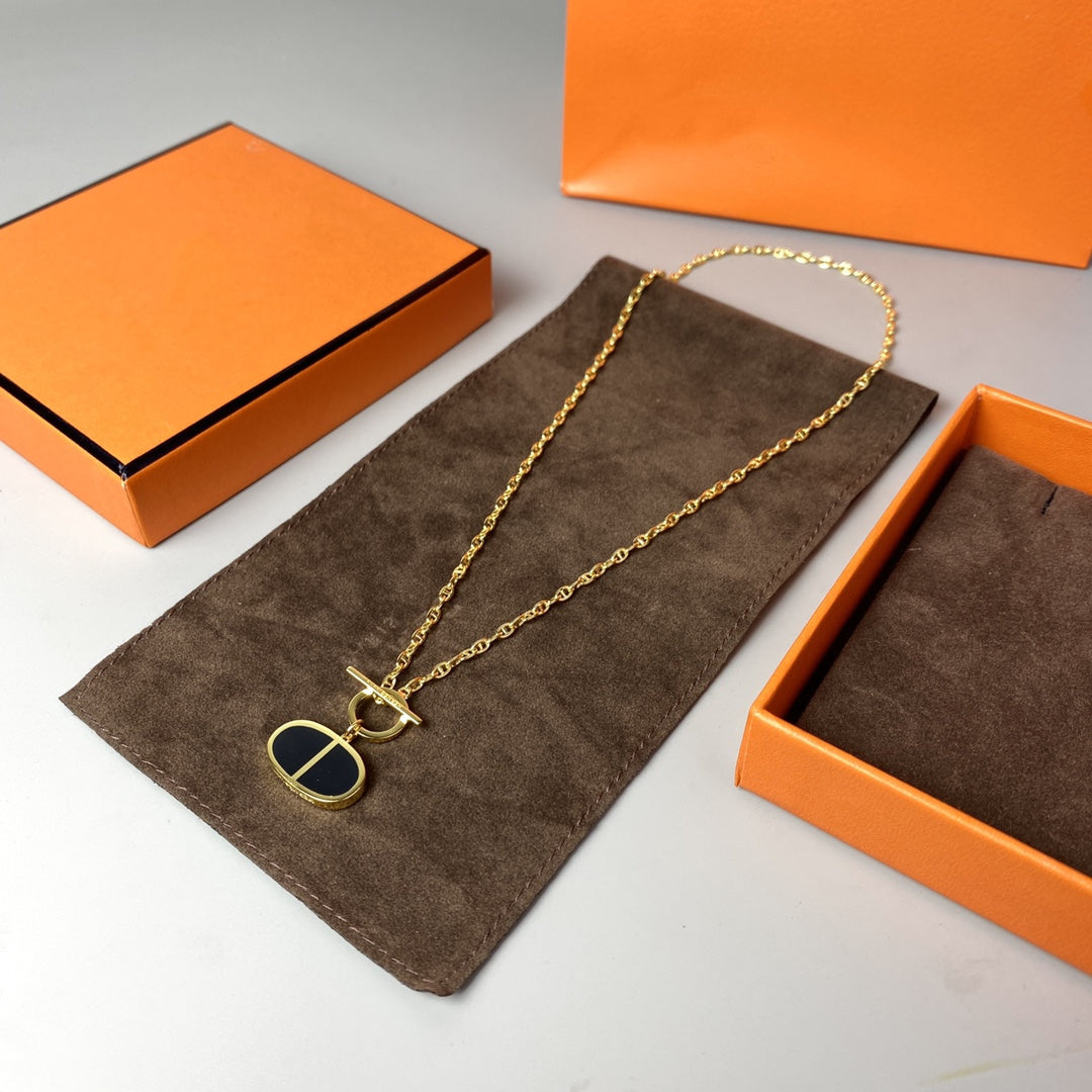 [Everoly JW]CHAINE VERSO BLACK CERAMIC NECKLACE