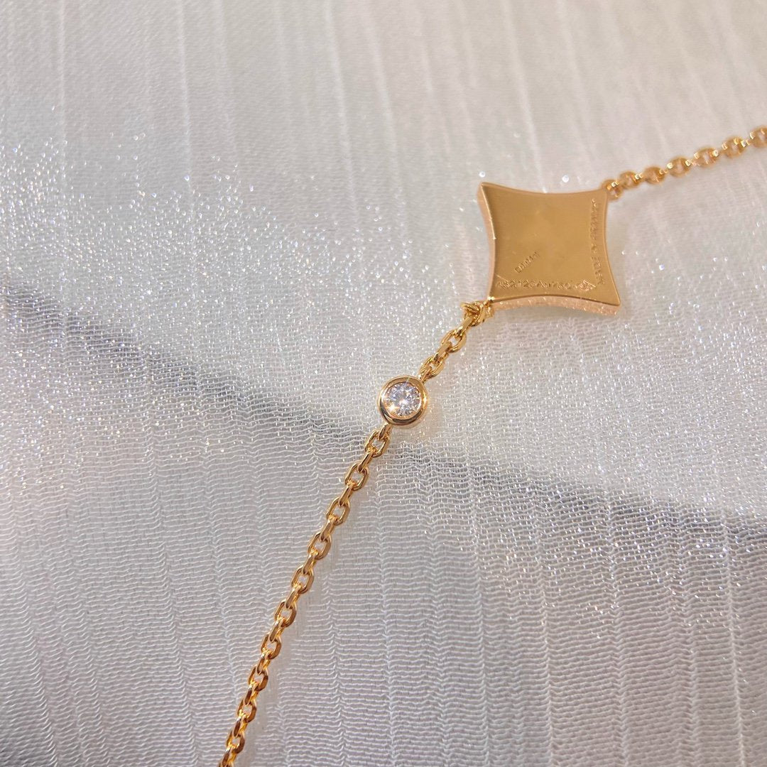 [Everoly JW]COLOR STAR CARNELIAN PINK GOLD DIAMOND BRACELET