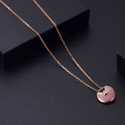[Everoly JW]AMULETTE ROSE GOLD PINK MOP NECKLACE