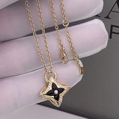 [Everoly JW]STAR PEDANT PINK GOLD DIAMOND NECKLACE