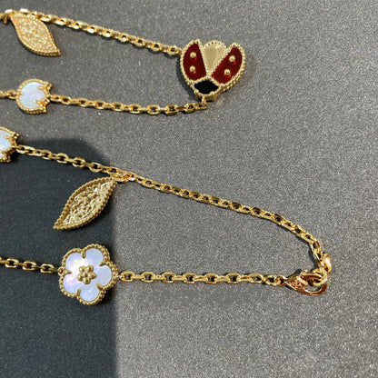[Everoly JW]LUCKY SPRING 15 MOTIFS GOLD NECKLACE