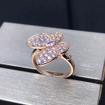 [Everoly JW]BUTTERFLY PINK GOLD DIAMOND RING