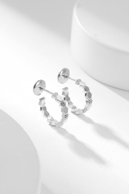[Everoly JW]BEE LOVE DIAMOND HOOP EARRINGS