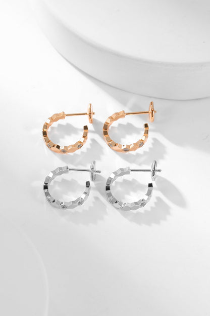 [Everoly JW]BEE LOVE DIAMOND HOOP EARRINGS
