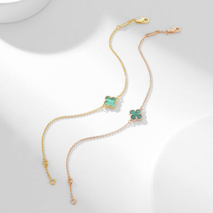 [Everoly JW]CLOVER BRACELET MALACHITE 1 MOTIF