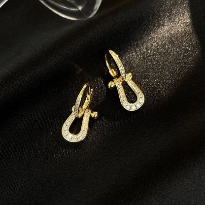 [Everoly JW]FORCE 10 FULL DIAMOND DROP EARRINGS MEDIUM MODEL