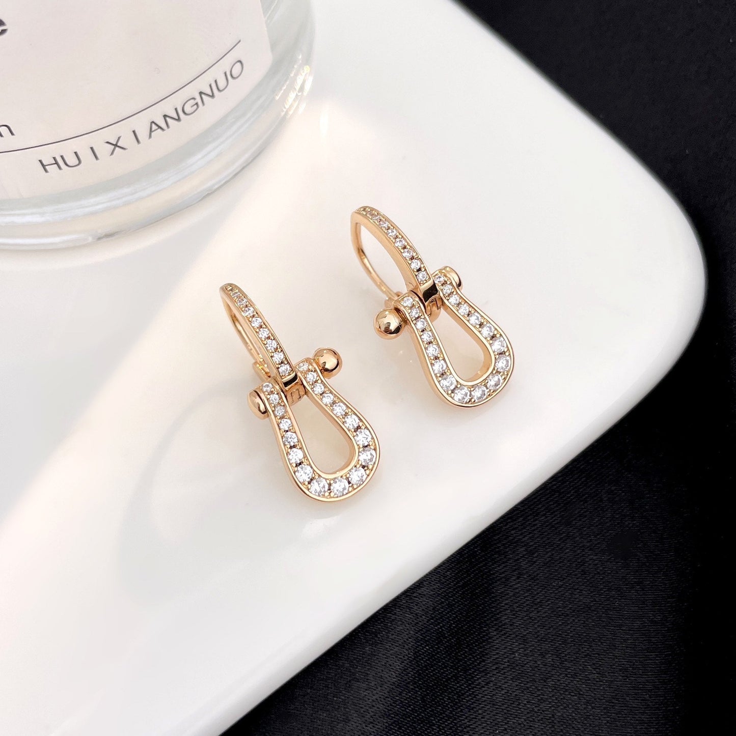 [Everoly JW]FORCE 10 FULL DIAMOND DROP EARRINGS MEDIUM MODEL