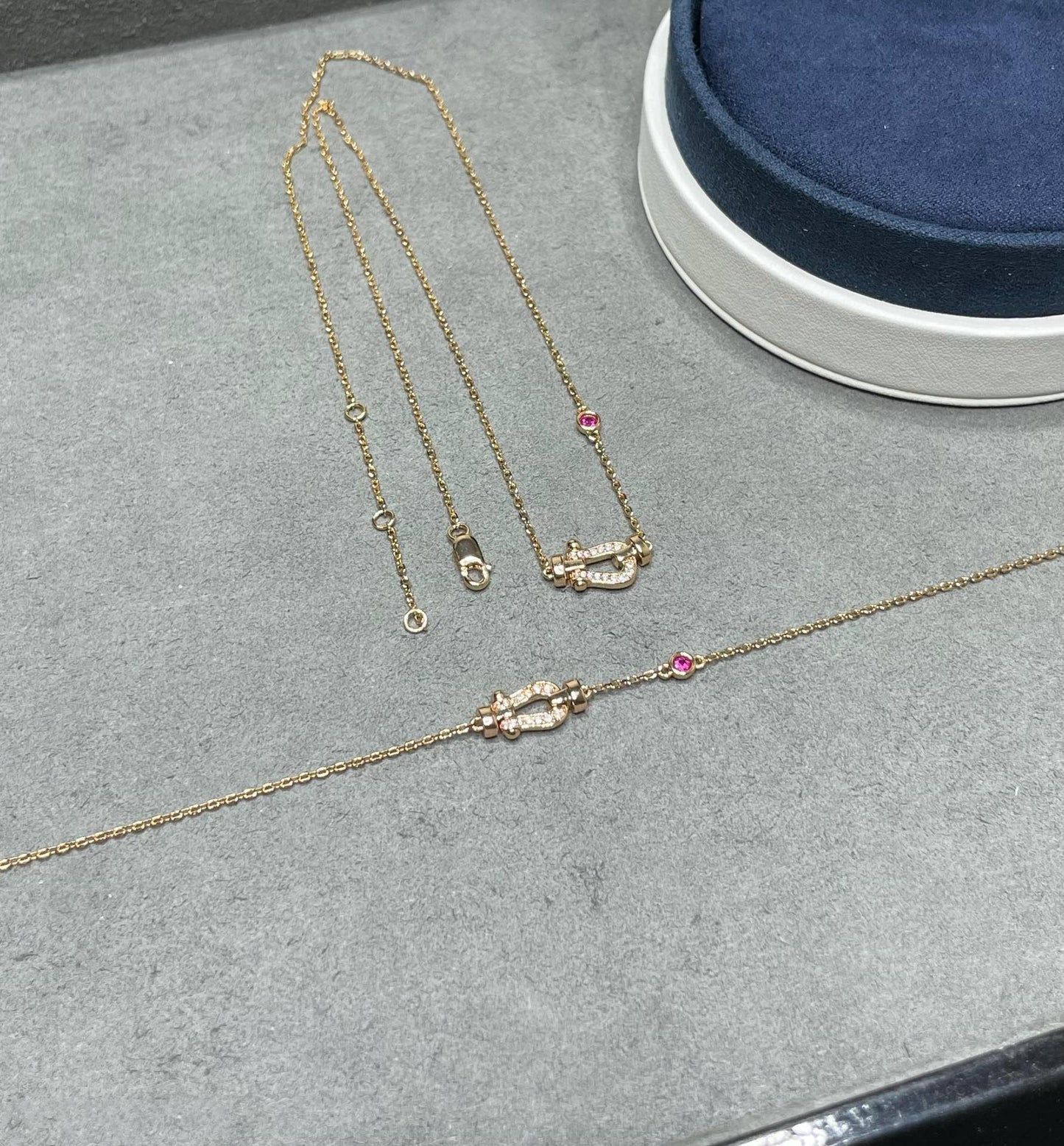 [Everoly JW]FORCE 10 DIAMOND PINK GOLD NECKLACE