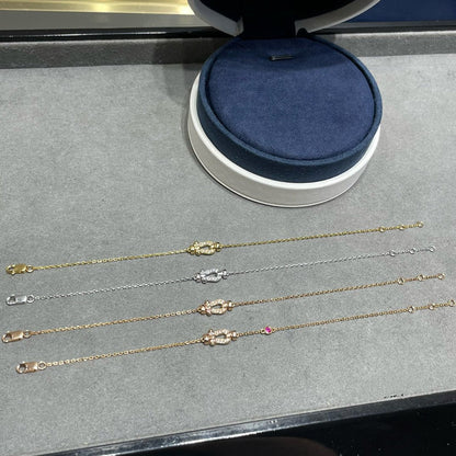 [Everoly JW]FORCE 10 DIAMOND CHAIN LINK PINK GOLD BRACELET