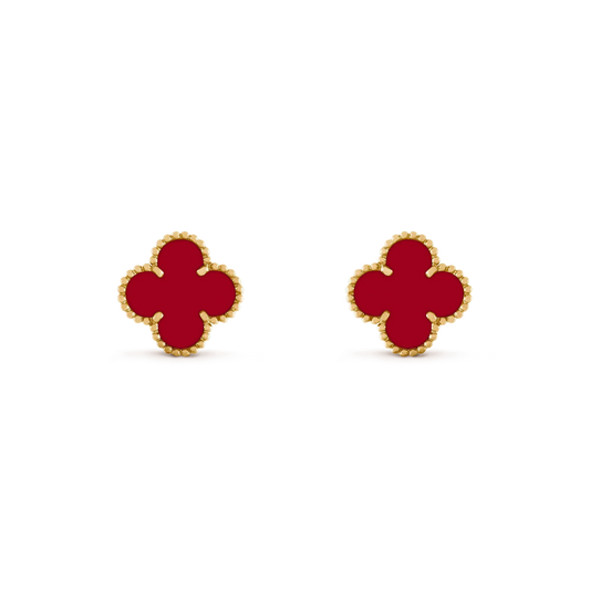 [Everoly JW]CLOVER MEDIUM 1 MOTIFS CARNELIAN  EARRINGS