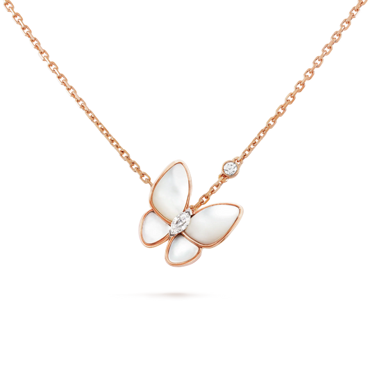 [Everoly JW]BUTTERFLY MOP DIAMOND NECKLACE