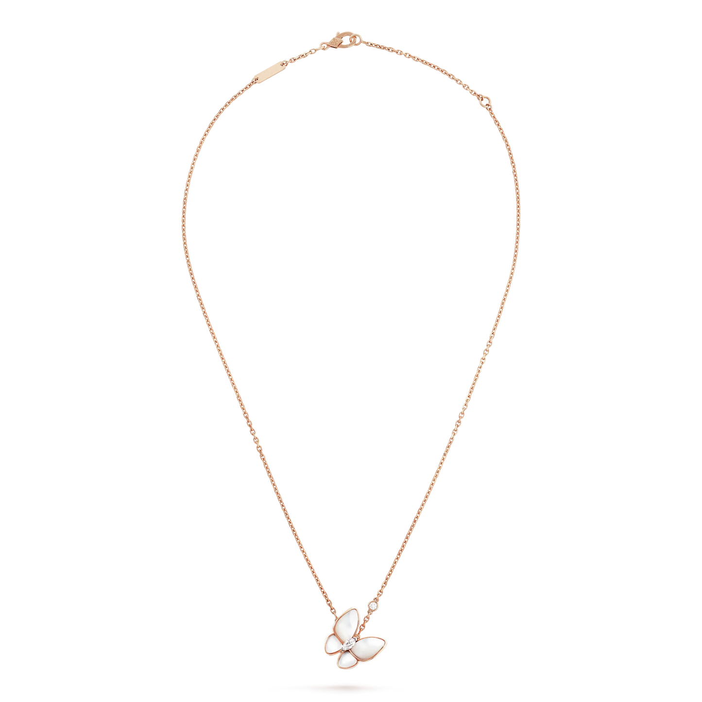 [Everoly JW]BUTTERFLY MOP DIAMOND NECKLACE