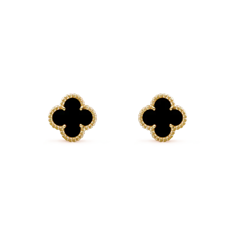 [Everoly JW]CLOVER MINI 9.5MM BLACK MOP EARRINGS