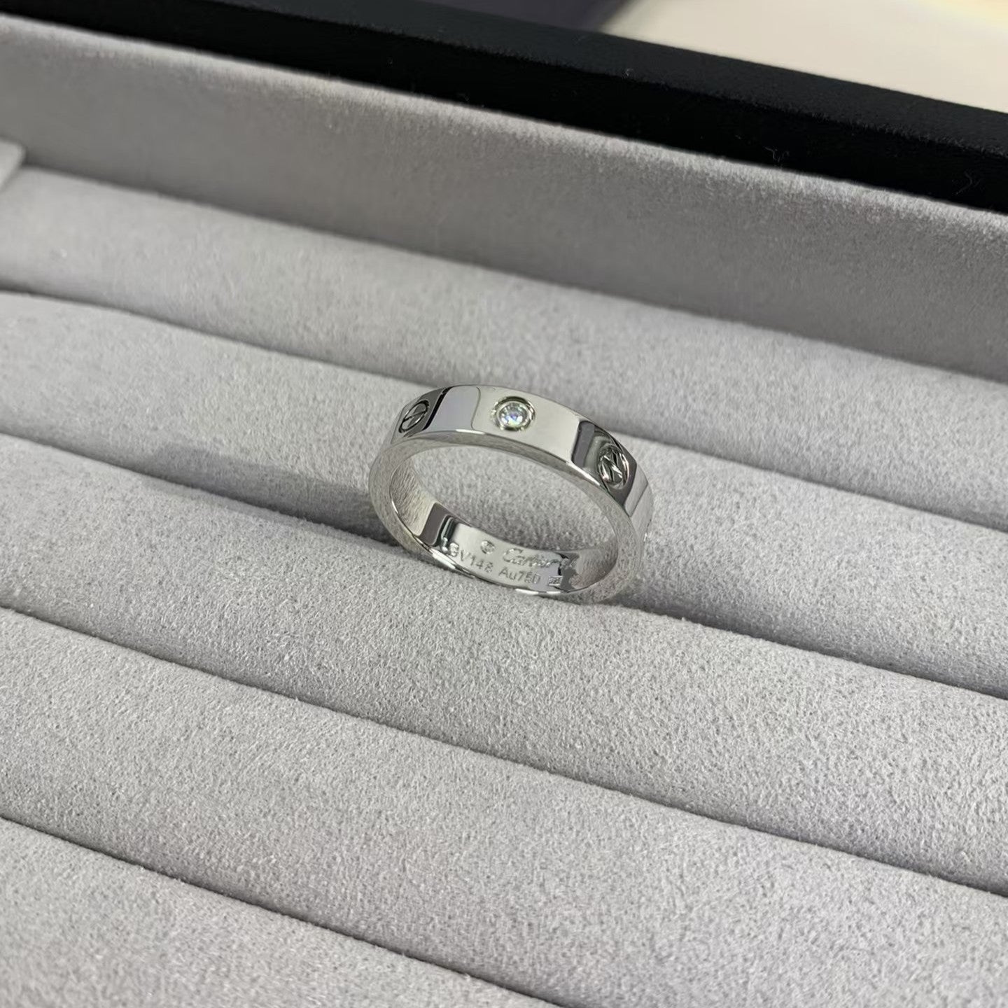 [Everoly JW]LOVE RING 4MM 1 DIAMOND SILVER